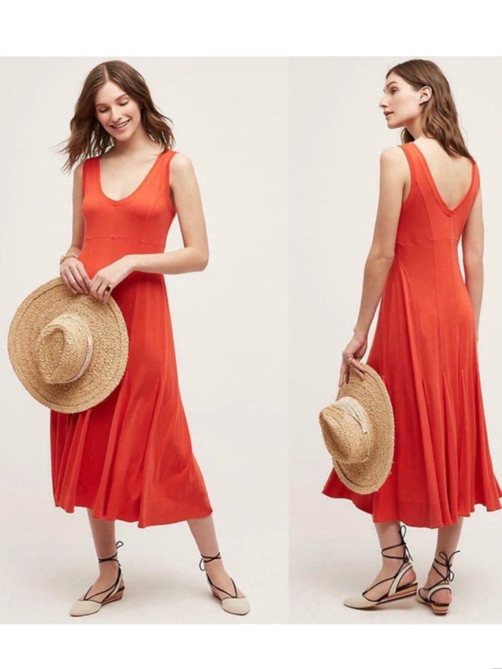 Maeve Anthropologie Rouge
Abroad Godet Midi Dress Size M